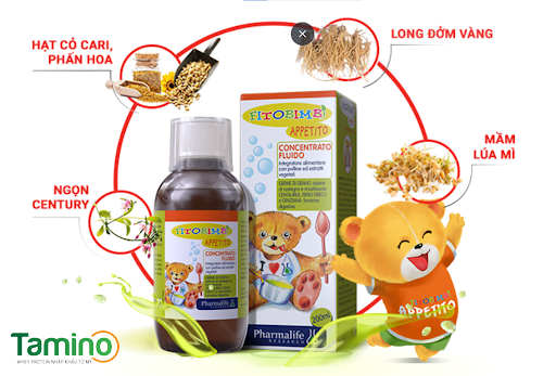 Thành phần siro ăn ngon Fitobimbi Appetito