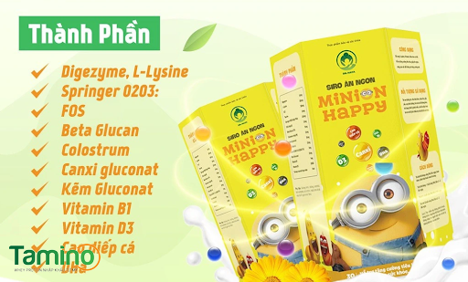 Thành phần siro ăn ngon Minion Happy Thành phần siro ăn ngon Minion Happy
